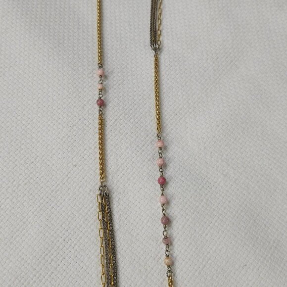 Karyn Chopik Necklace with Pink and Coral Beads - Picture 3 of 4